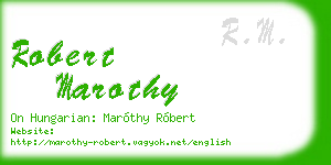robert marothy business card